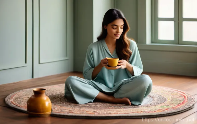 허브와 향신료의 효능 - **Prompt:** A cozy, warm kitchen scene bathed in soft, natural light, focusing on an elegantly arran...