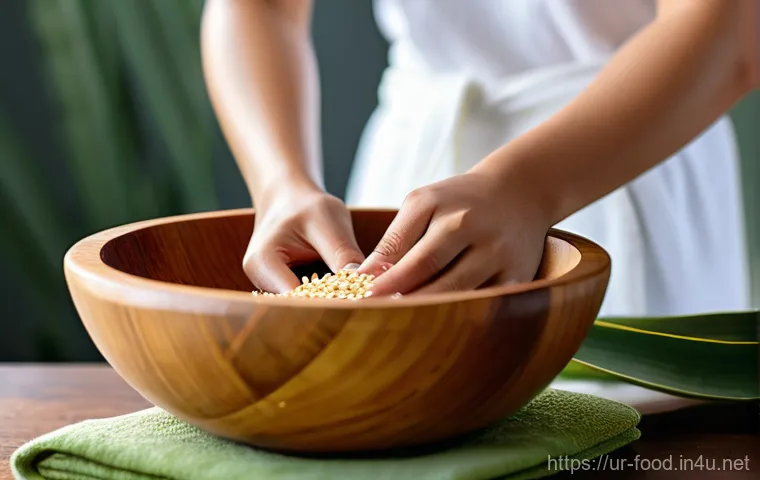 허브와 향신료의 효능 - **Prompt:** A serene and comforting indoor scene, depicting a young woman (modestly dressed in comfo...