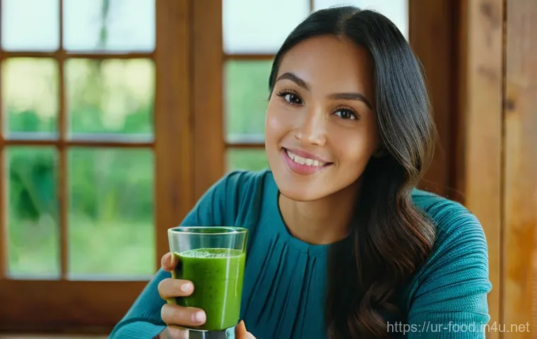 채소 종류와 영양소 - **Prompt:** A young, radiant woman, approximately 25-30 years old, with a bright smile, dressed in c...